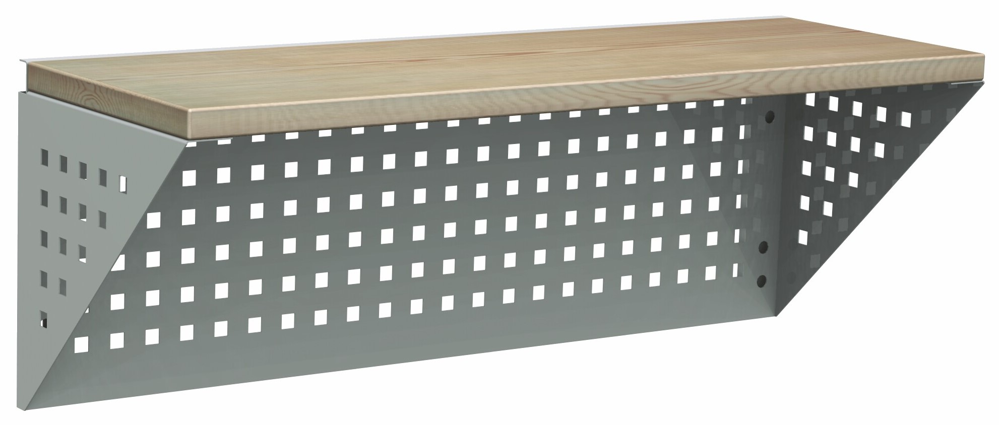 Šatnová lavice s opěradlem PRLAV10O - délka 1 m, lamino, šedá