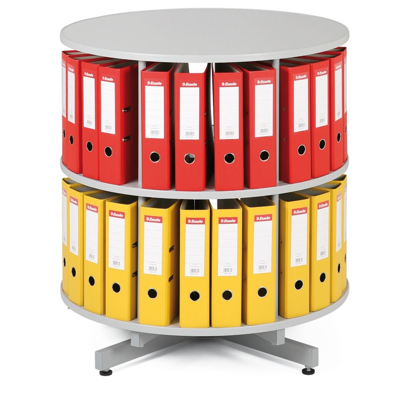 Archivační otočná skříň - 2 patra - šedá