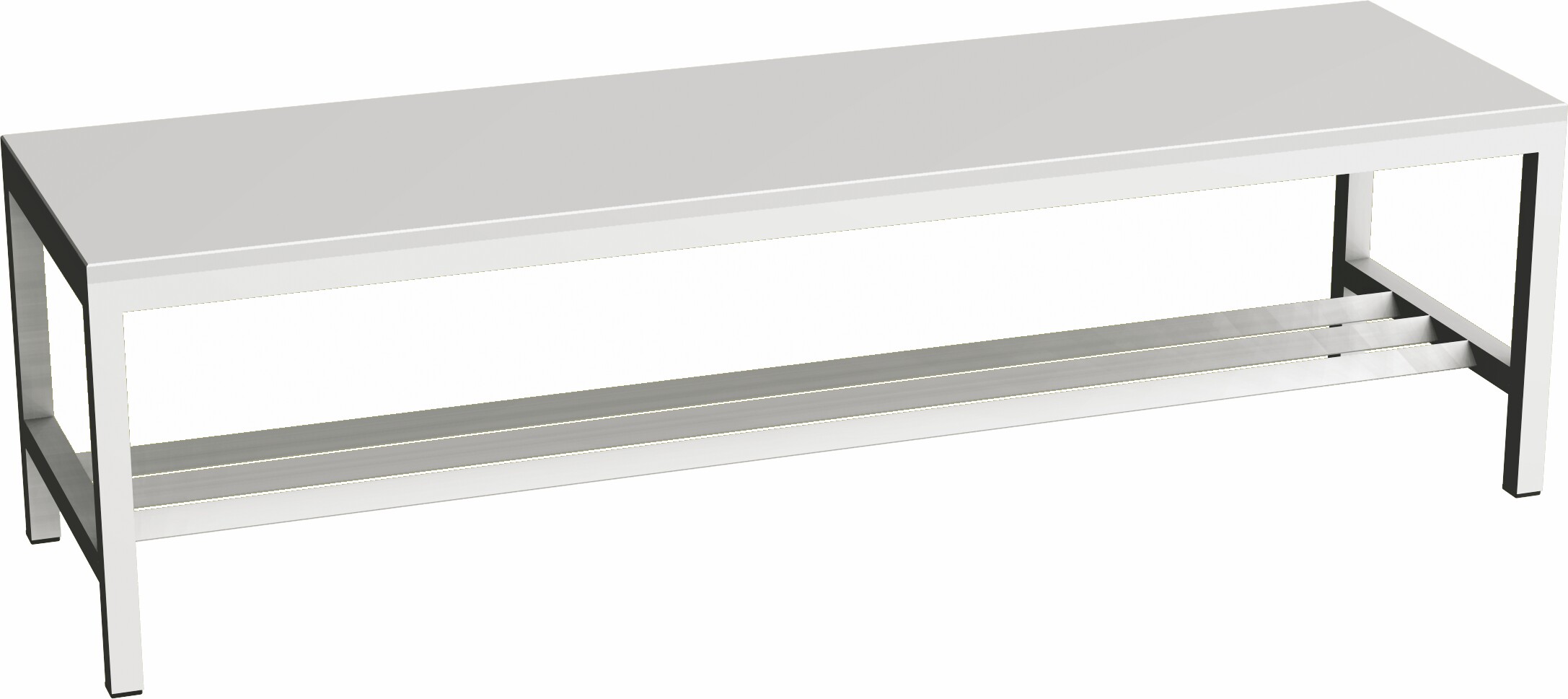 Šatnová lavice svařovaná PRLAV15A - délka 1,5 m, lamino, šedá