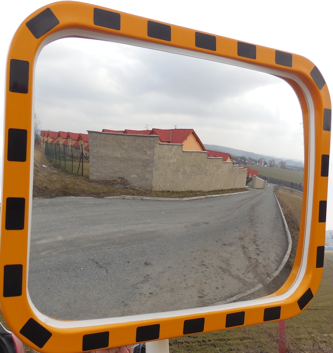 Průmyslové zrcadlo obdélníkové - rozměr 400x600 mm