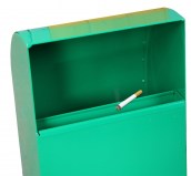 Venkovní odpadkový koš s popelníkem, objem 50 l, zelený