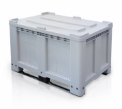 Plastový bigbox pevný - 2 ližiny, 120x80x80 cm, objem 525 l