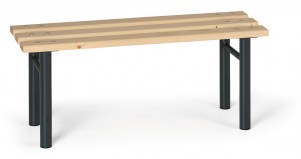 Šatní lavička - délka 1 m, smrkové latě, antracit