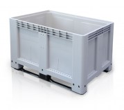 Plastový bigbox pevný - 2 ližiny, 120x80x80 cm, objem 525 l