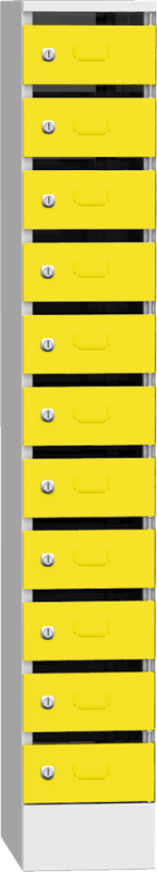 Skříň na třídění pošty PRSVO31A11 - šedá/žlutá