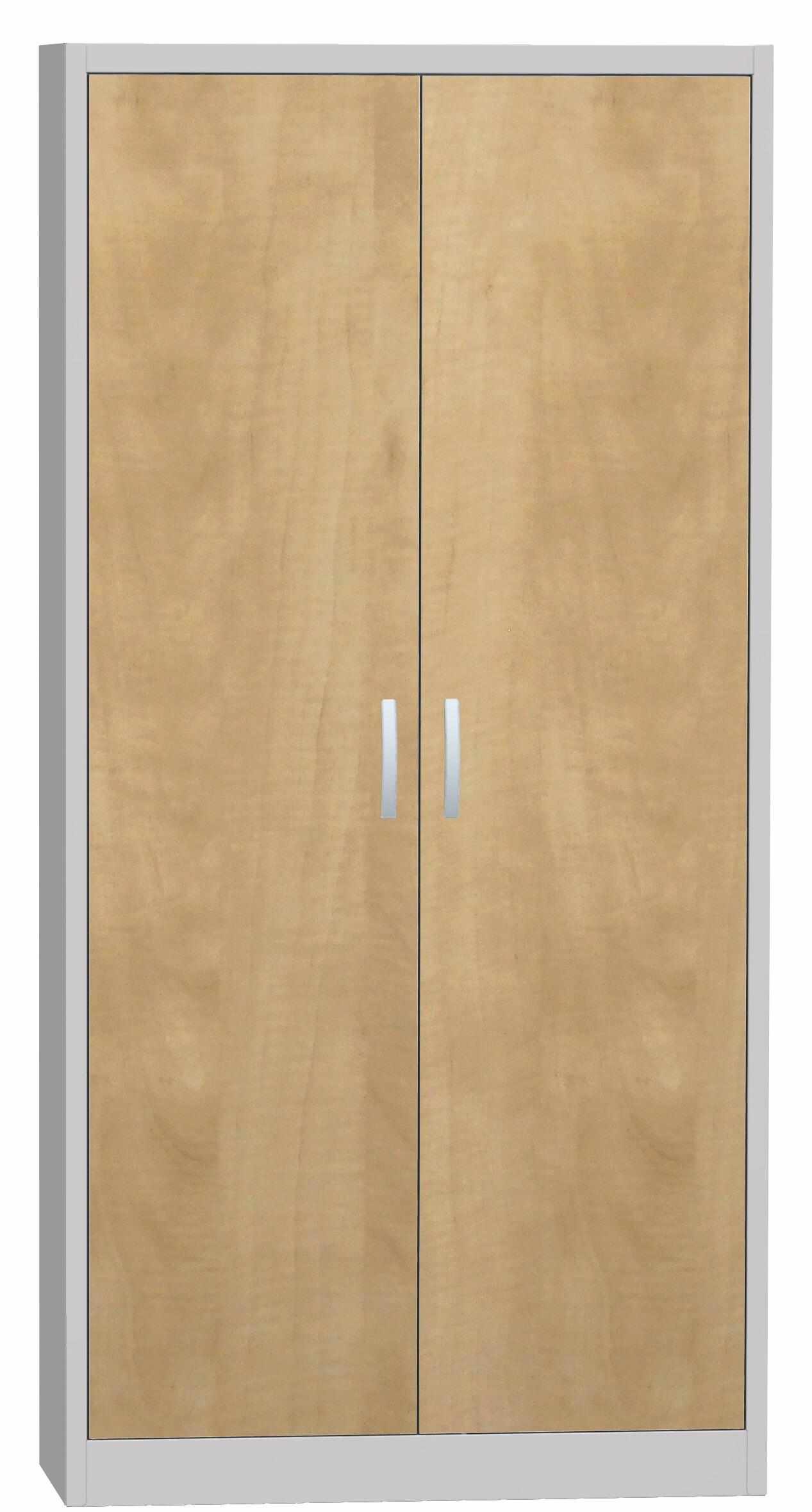 Skříň s lamino dveřmi 1950 x 950 x 400 mm - barva šedá/bříza