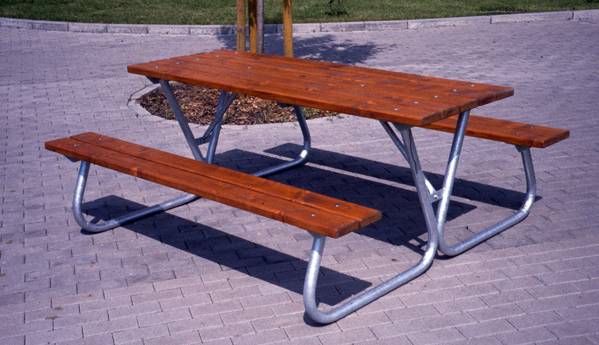Venkovní parkový stůl s lavicemi, délka 1,8 m